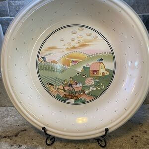 studio nova homecoming Serving Platter 12” Farm Scene Cottage Core
